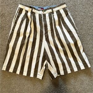 Tommy Hilfiger Y2K Brown and White Striped Men's Shorts